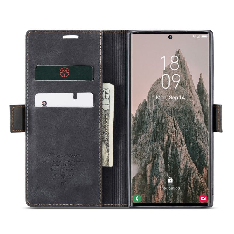 Flip Cover Til Samsung Galaxy S25 Ultra 5g Caseme Med Ruskindseffekt