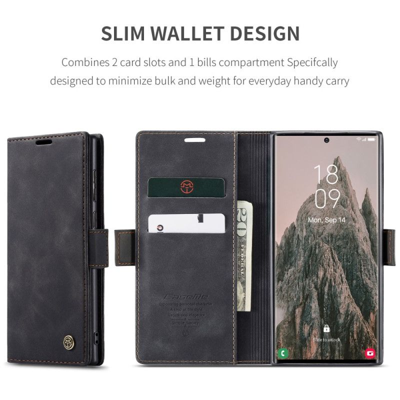 Flip Cover Til Samsung Galaxy S25 Ultra 5g Caseme Med Ruskindseffekt
