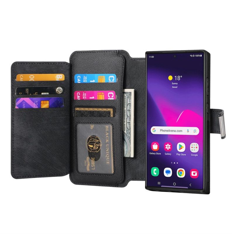 Flip Cover Til Samsung Galaxy S25 Ultra 5g Magnetisk Etui Aftageligt