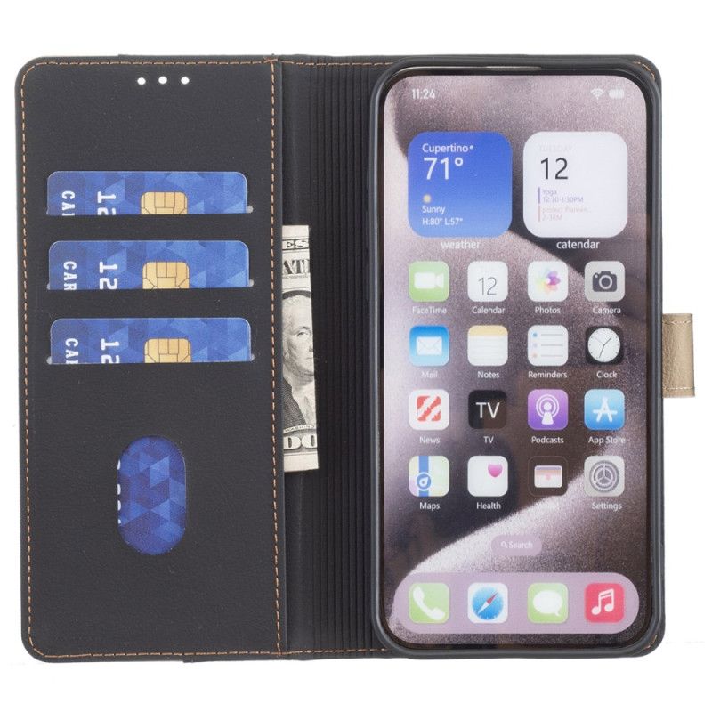 Flip Cover Til Samsung Galaxy S25 Ultra 5g Tofarvet Med Rfid-blokering Binfen Color
