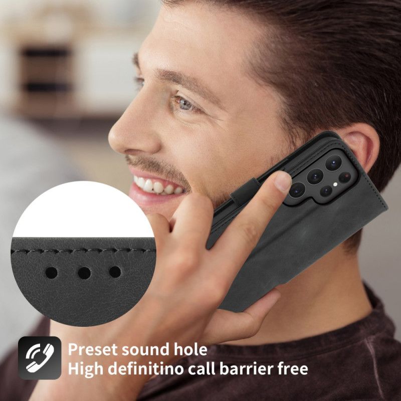 Læder Cover Samsung Galaxy S25 Ultra 5g Blomstermønster Og Stropper