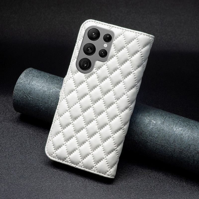 Læder Cover Samsung Galaxy S25 Ultra 5g Quiltet