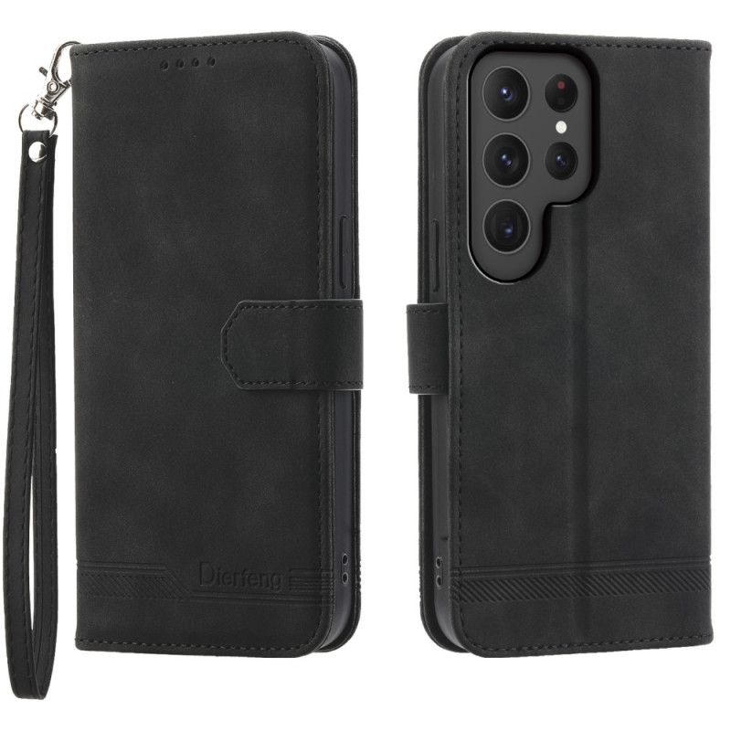 Læder Cover Samsung Galaxy S25 Ultra 5g Telefon Etui Dierfeng