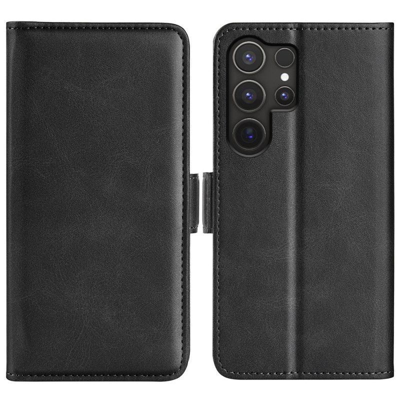 Læder Cover Samsung Galaxy S25 Ultra 5g Telefon Etui Dobbelt Lås