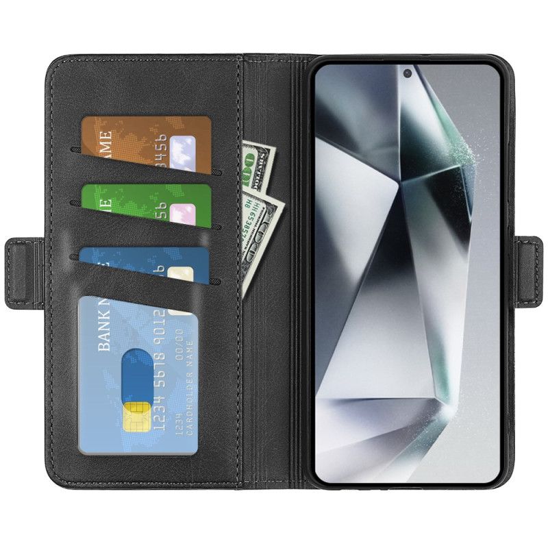 Læder Cover Samsung Galaxy S25 Ultra 5g Telefon Etui Dobbelt Lås