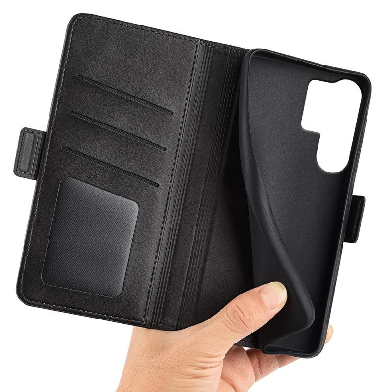 Læder Cover Samsung Galaxy S25 Ultra 5g Telefon Etui Dobbelt Lås