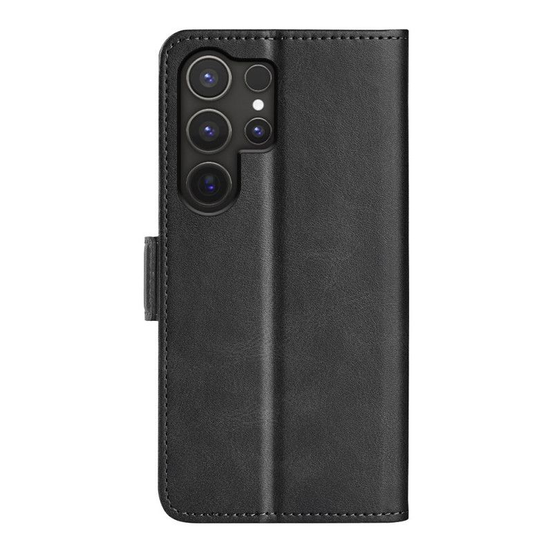 Læder Cover Samsung Galaxy S25 Ultra 5g Telefon Etui Dobbelt Lås