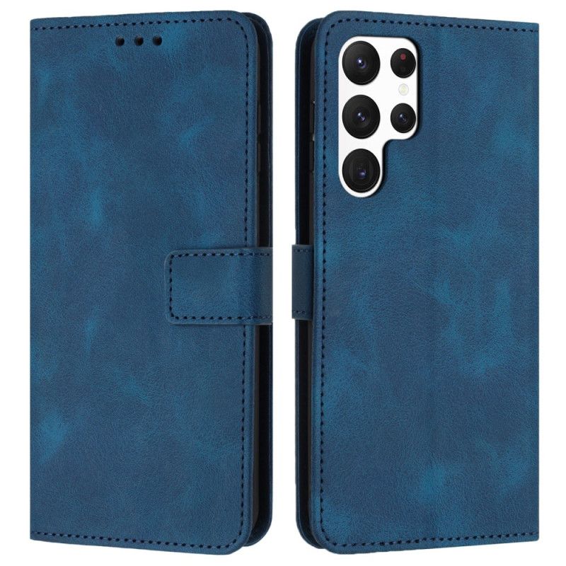 Læder Cover Samsung Galaxy S25 Ultra 5g Telefon Etui Klassisk Lædereffekt Med Rem