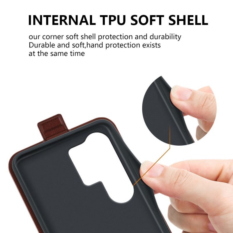 Læder Cover Samsung Galaxy S25 Ultra 5g Telefon Etui Lodret Klap