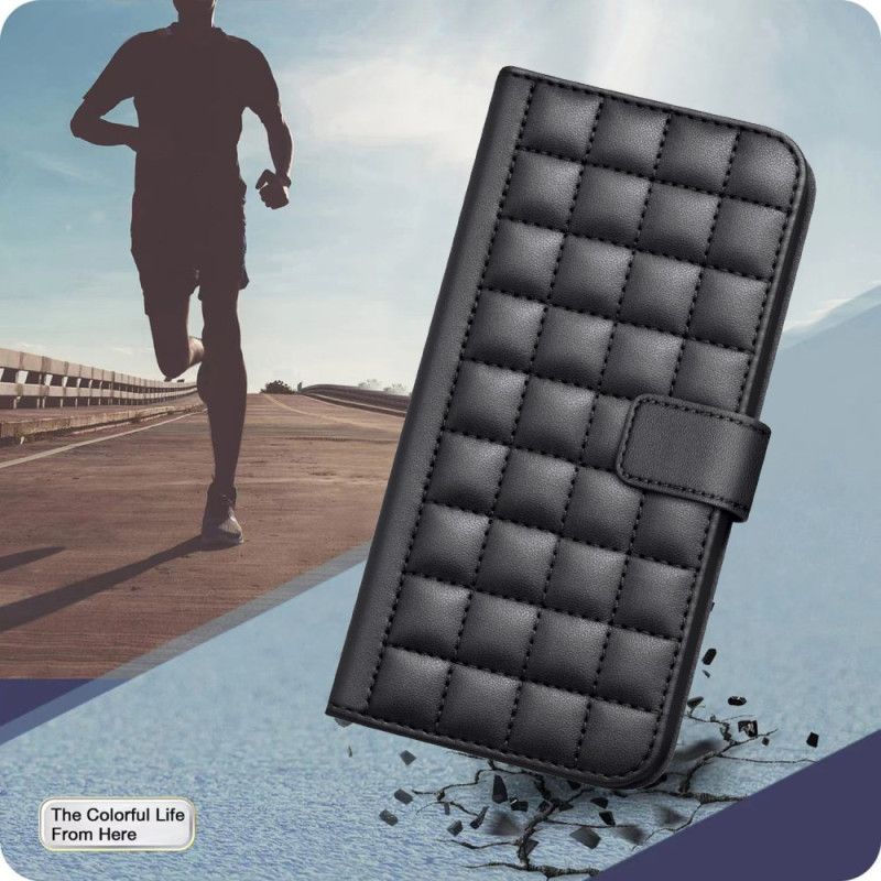 Læder Cover Samsung Galaxy S25 Ultra 5g Telefon Etui Premium Quiltet