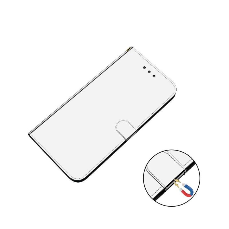 Flip Cover Xiaomi Redmi Note 8 Pro Spejleffekt I Imiteret Læder