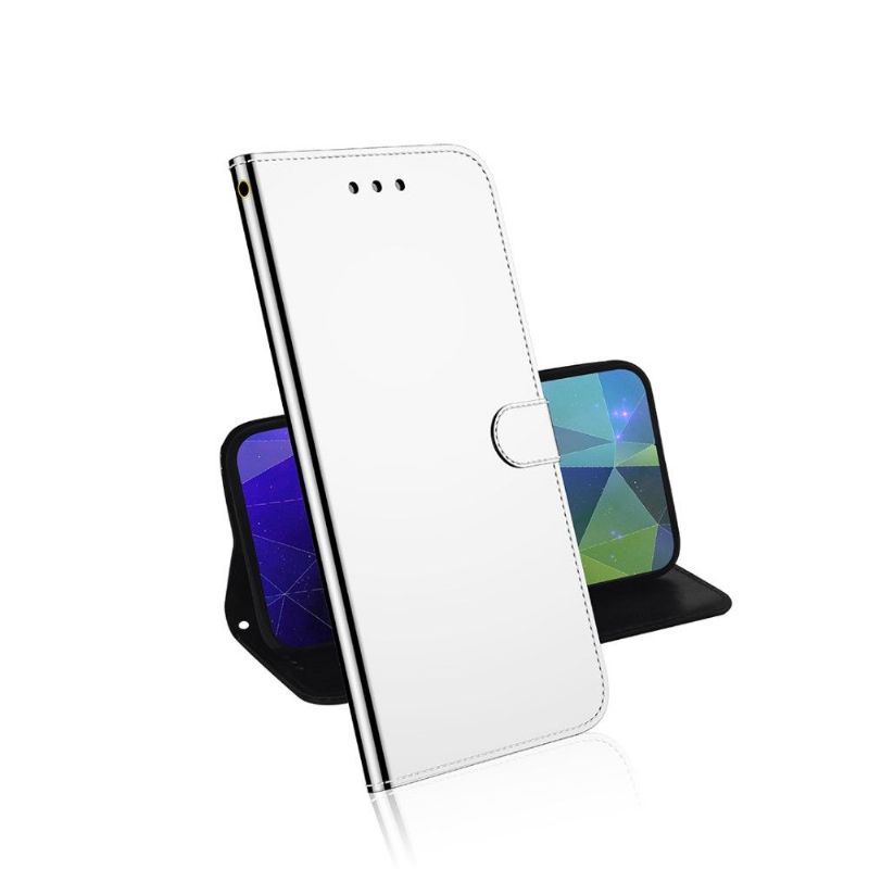 Flip Cover Xiaomi Redmi Note 8 Pro Spejleffekt I Imiteret Læder