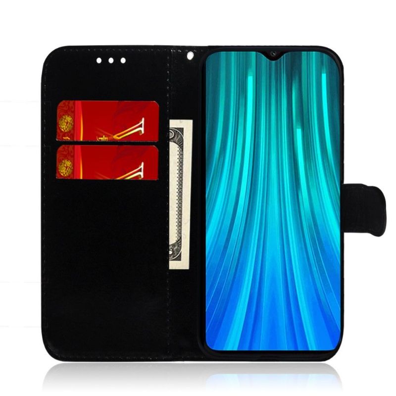 Flip Cover Xiaomi Redmi Note 8 Pro Spejleffekt I Imiteret Læder