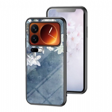 Cover Til Xiaomi 17 Pro Blomstermønster I Hærdet Glas