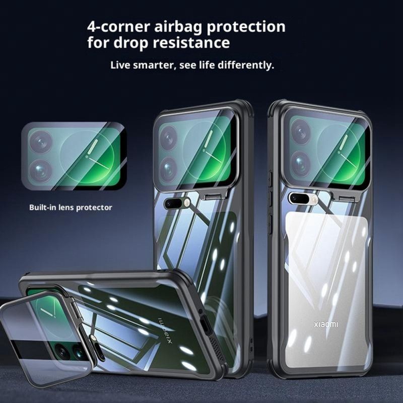 Cover Xiaomi 17 Pro Gennemsigtig Integreret Stativ Og Kamerabeskyttelse