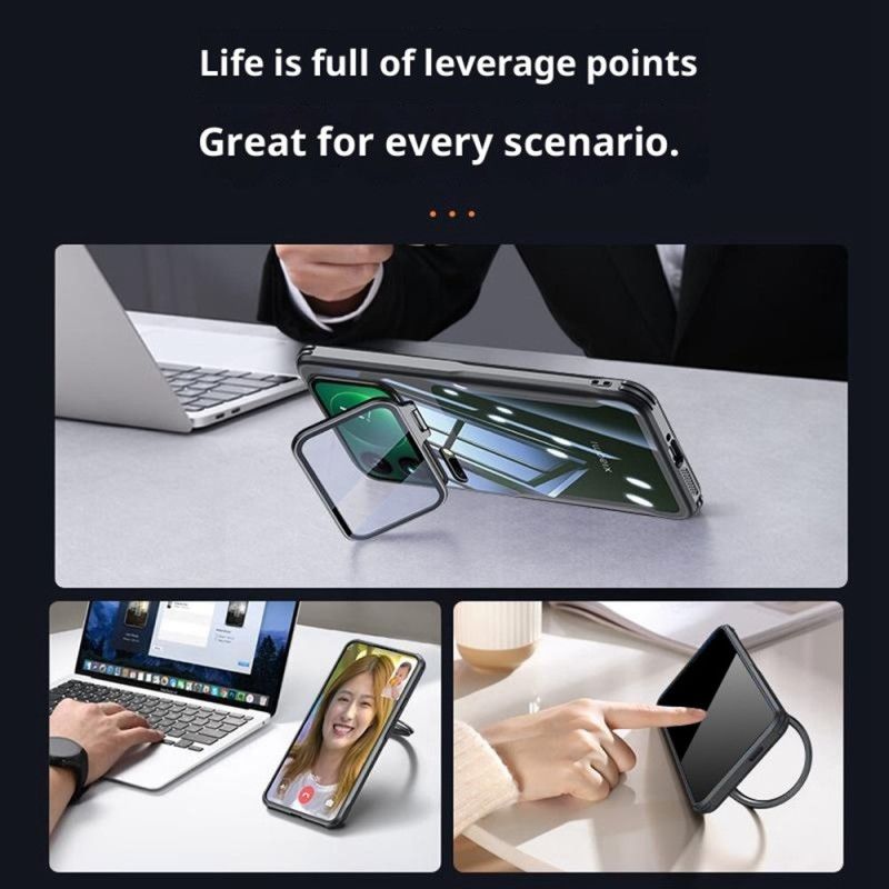 Cover Xiaomi 17 Pro Gennemsigtig Integreret Stativ Og Kamerabeskyttelse