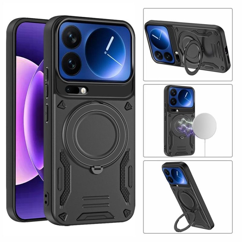 Cover Xiaomi 17 Pro Magnetisk Lukning Med Roterende Støtteben