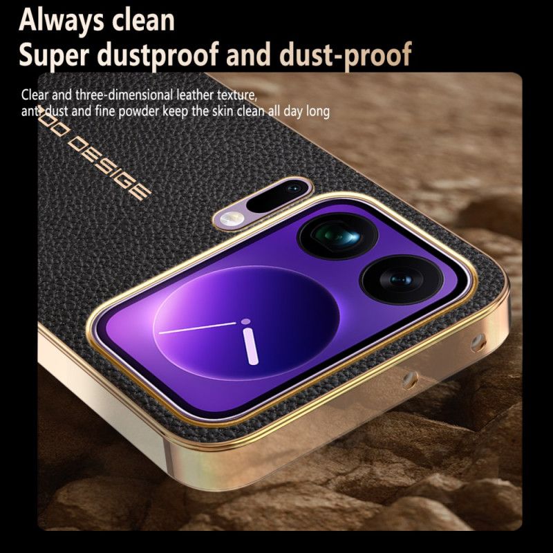 Cover Xiaomi 17 Pro Ridsefast Litchi-tekstur