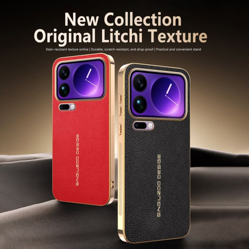Cover Xiaomi 17 Pro Ridsefast Litchi-tekstur
