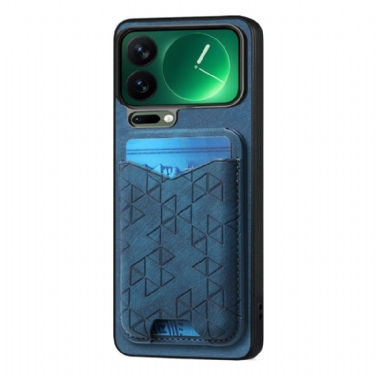Cover Xiaomi 17 Pro Telefon Etui Kortholder Og Stativ Med Graveret Design