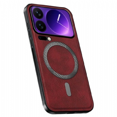 Cover Xiaomi 17 Pro Telefon Etui Magsafe Lædereffekt