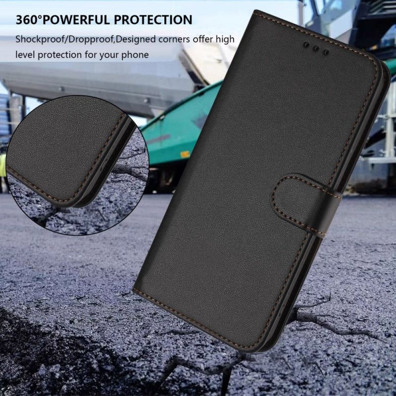 Flip Cover Til Xiaomi 17 Pro Almindelig Lædereffekt