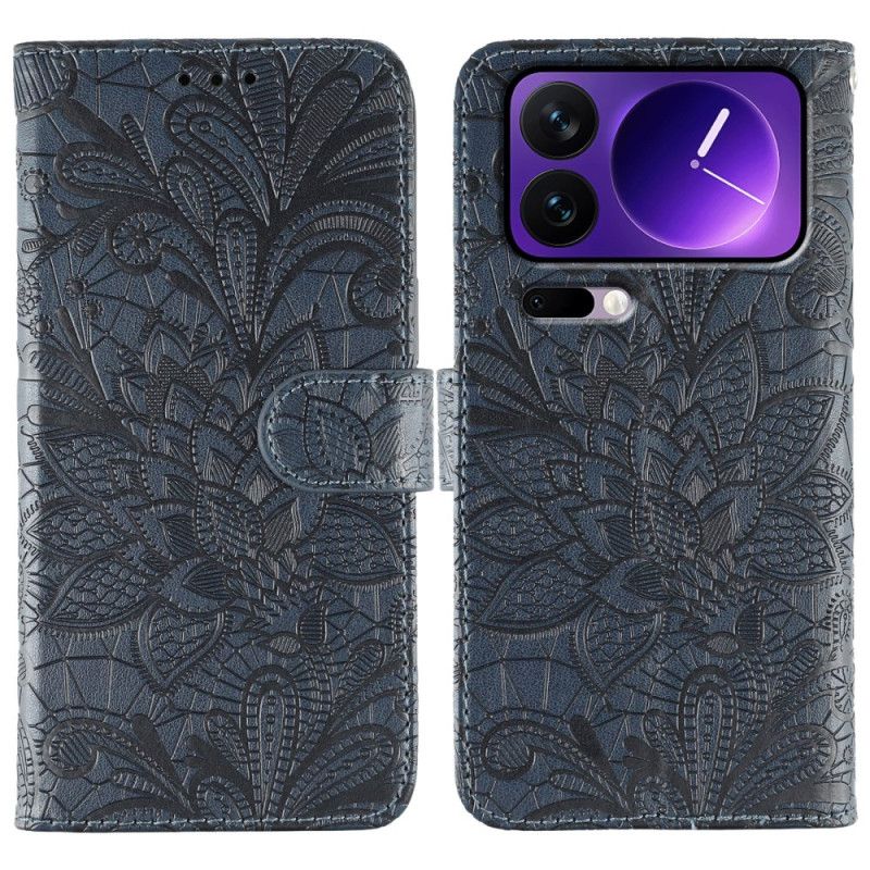 Flip Cover Til Xiaomi 17 Pro Blomstermønster Med Blonde