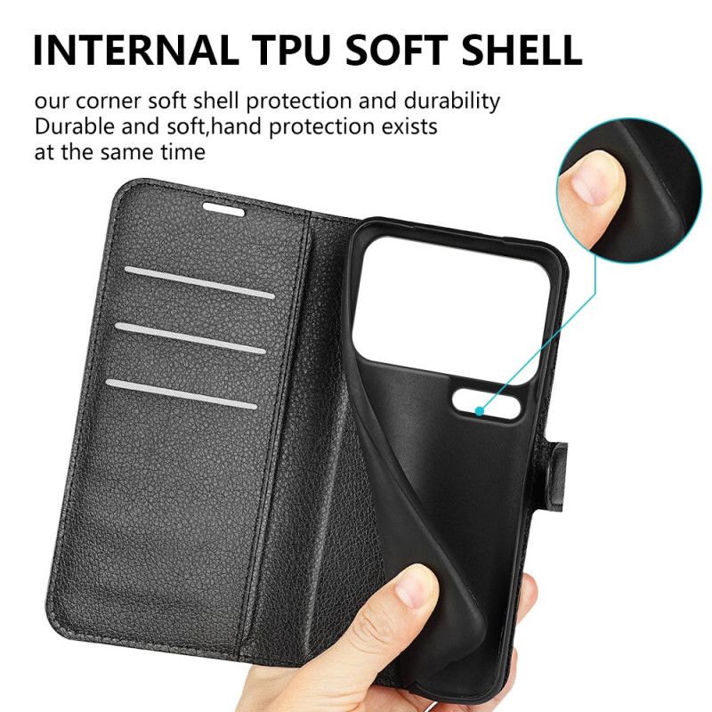 Flip Cover Til Xiaomi 17 Pro Litchi Kunstlæder