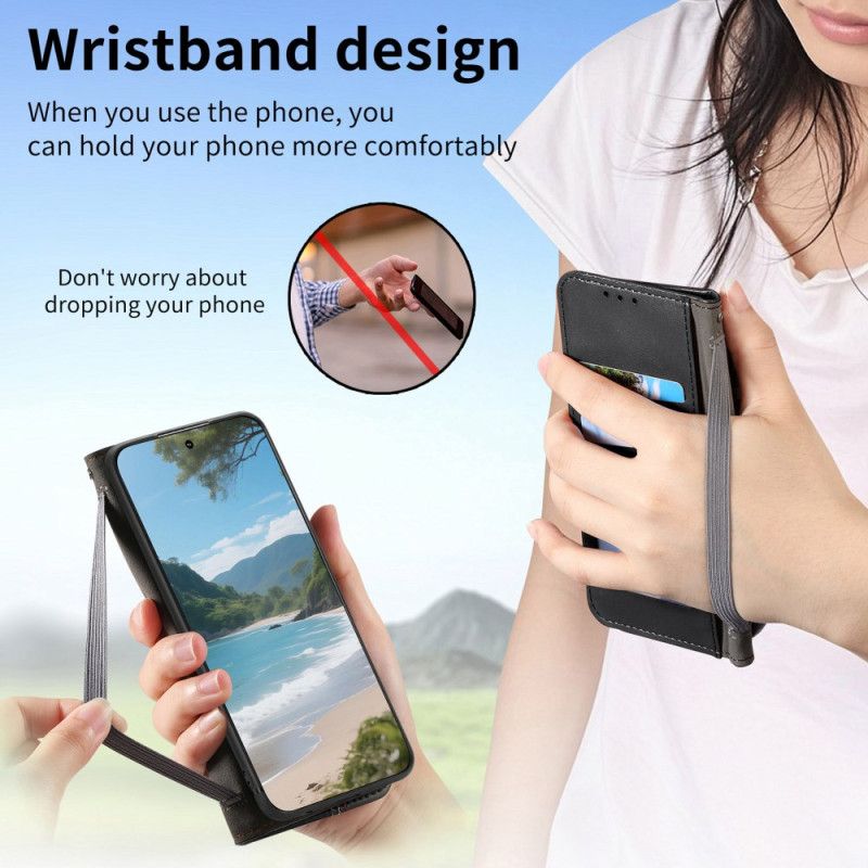 Flip Cover Til Xiaomi 17 Pro Med Elastisk Håndledsrem