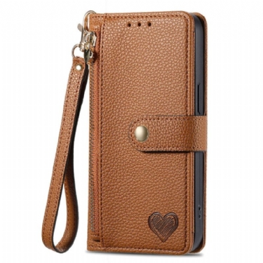 Flip Cover Til Xiaomi 17 Pro Rfid-blokerende Hjertedesign