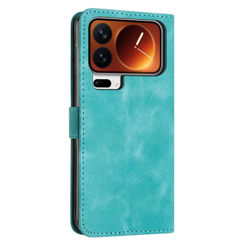 Flip Cover Til Xiaomi 17 Pro Trekantmønster Og Rem