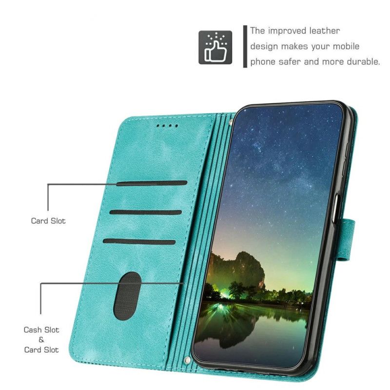 Flip Cover Til Xiaomi 17 Pro Trekantmønster Og Rem
