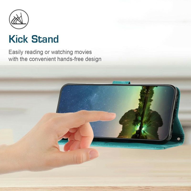 Flip Cover Til Xiaomi 17 Pro Trekantmønster Og Rem