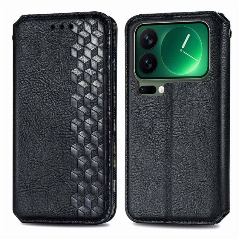 Flip Cover Til Xiaomi 17 Pro Vintage Diamantmønster