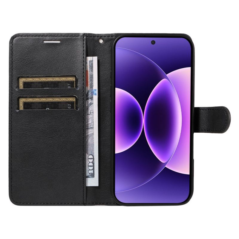 Flip Cover Xiaomi 17 Pro Almindelig Lædereffekt