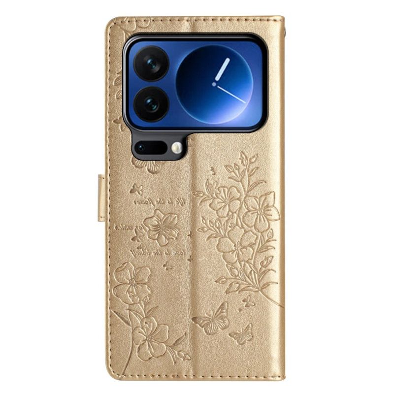 Læder Cover Xiaomi 17 Pro Blomsterprint