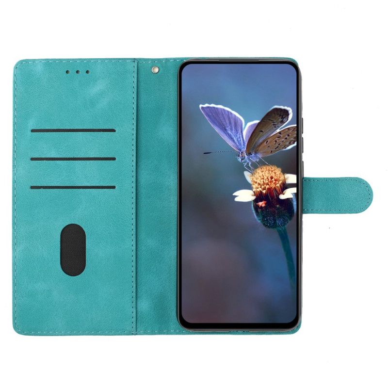 Læder Cover Xiaomi 17 Pro Sommerfugle Og Blomster Med Ruskindseffekt