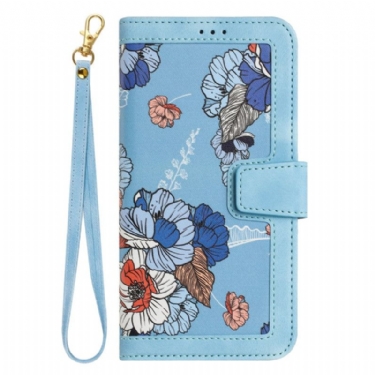 Læder Cover Xiaomi 17 Pro Telefon Etui Pung Med Blomstermønster