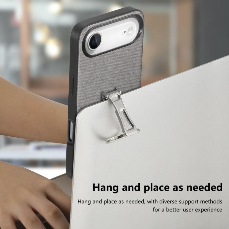 Cover iPhone Air Med Foldbar Stander Og Twill-tekstur