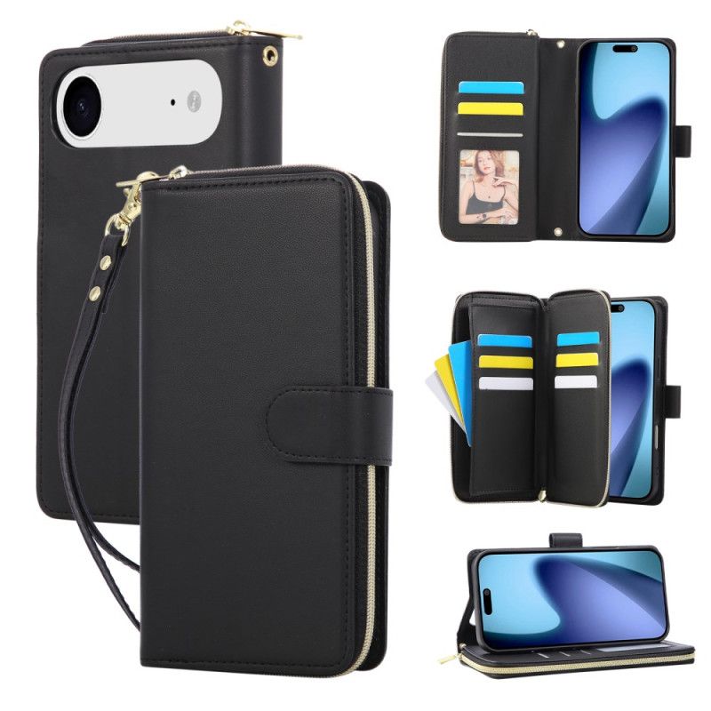 Flip Cover iPhone Air 9 Kortholdere Og Snor