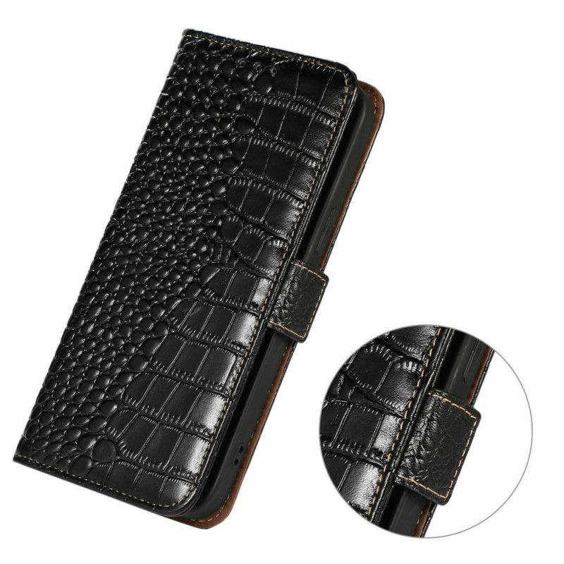 Flip Cover iPhone Air Krokodilletekstur Læder