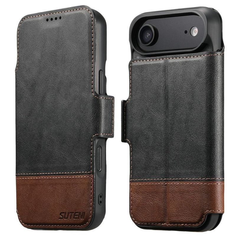 Flip Cover iPhone Air Magsafe Tofarvet Aftageligt Etui Suteni