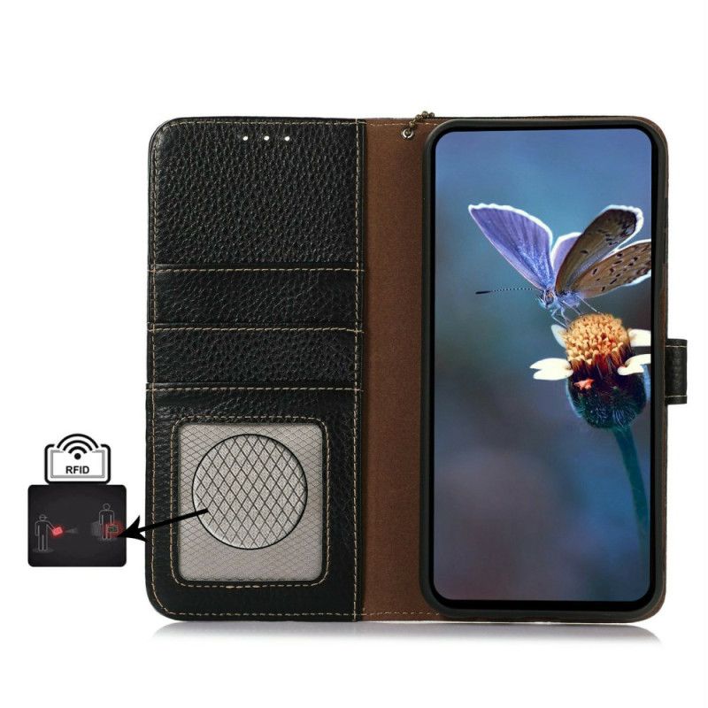 Flip Cover iPhone Air Rfid Blokerende Litchi Læder