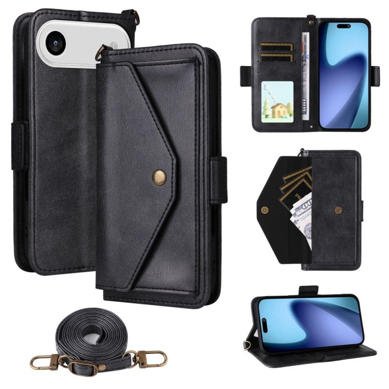 Flip Cover iPhone Air Vintage Design Med Skulderrem