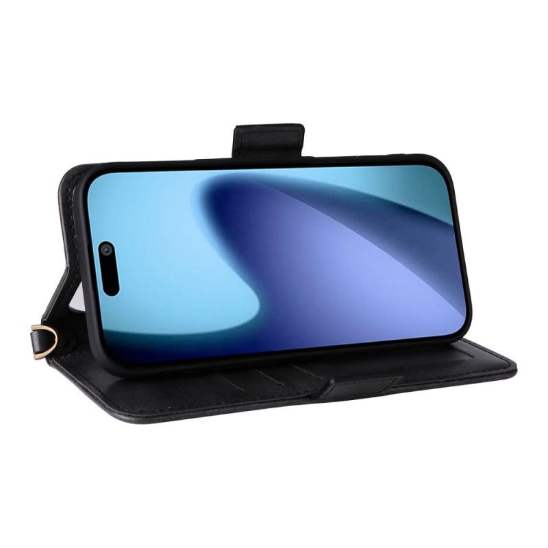 Flip Cover iPhone Air Vintage Design Med Skulderrem