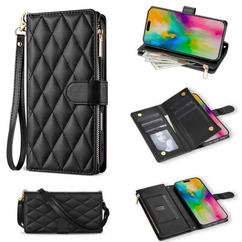 Flip Cover Til iPhone Air Quiltet Med Snor Og Skulderrem