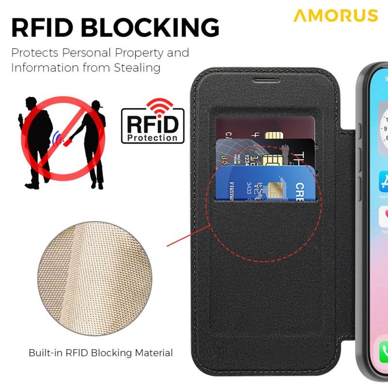 Læder Cover iPhone Air Telefon Etui Magsafe-kompatibel Med Rfid-kortholder