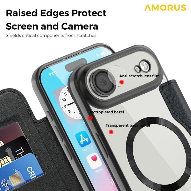 Læder Cover iPhone Air Telefon Etui Magsafe-kompatibel Med Rfid-kortholder