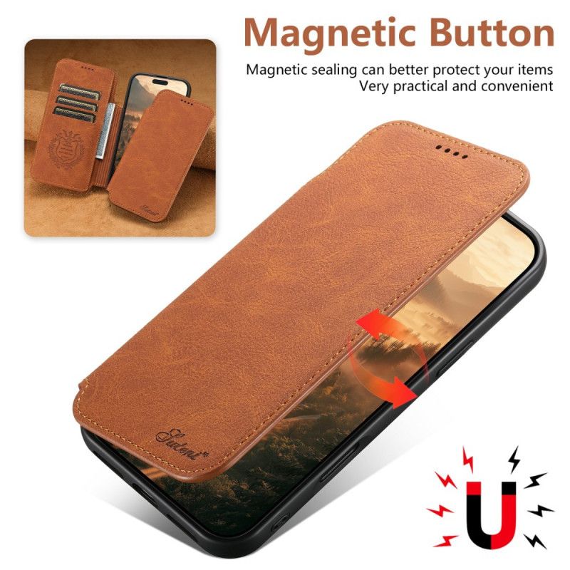 Læder Cover iPhone Air Telefon Etui Ultratynd Magsafe Suteni