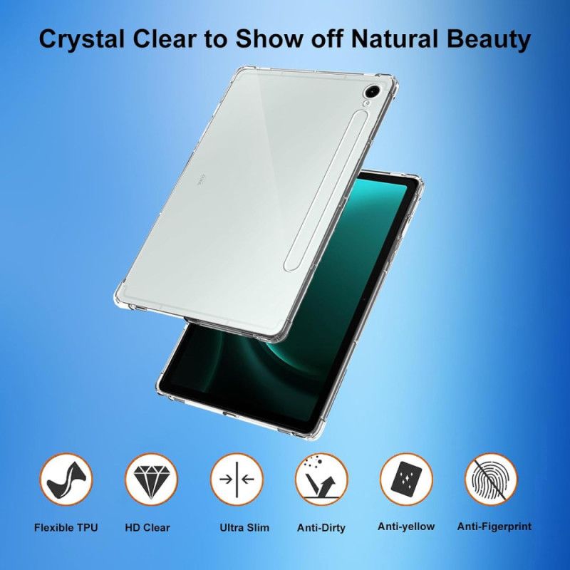 Cover Til Samsung Galaxy Tab S10 Fe Transparent Med 2 Hærdede Glasskærmbeskyttere
